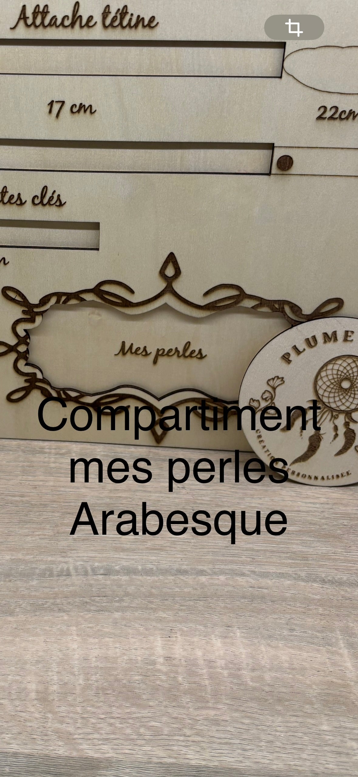 Planche gabarit attache tétine