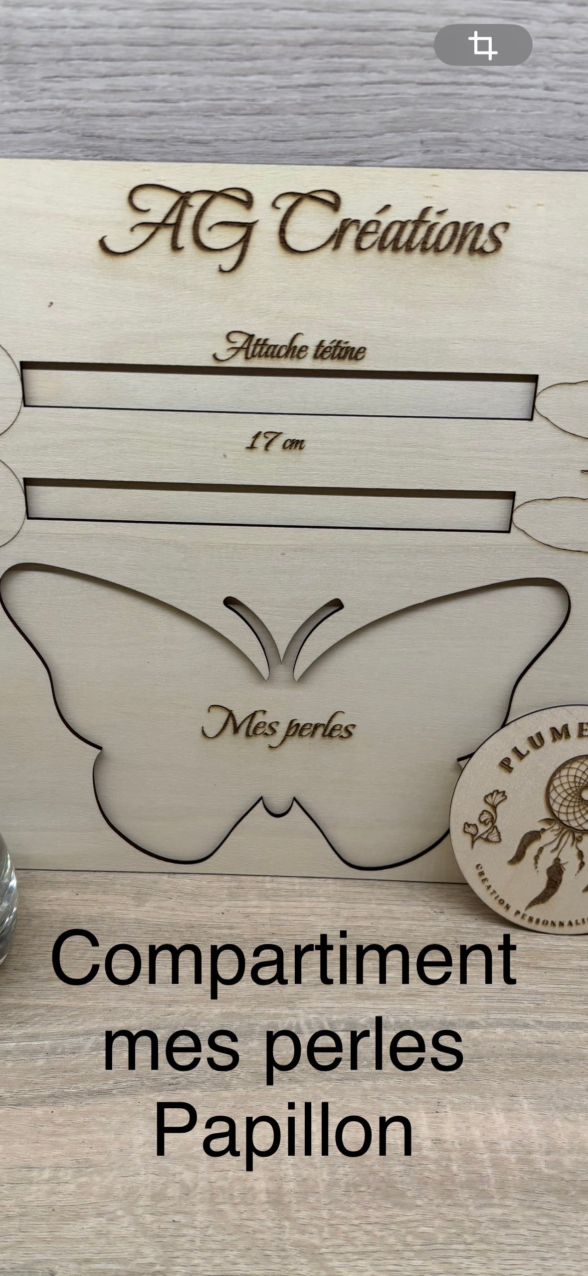 Planche gabarit attache tétine