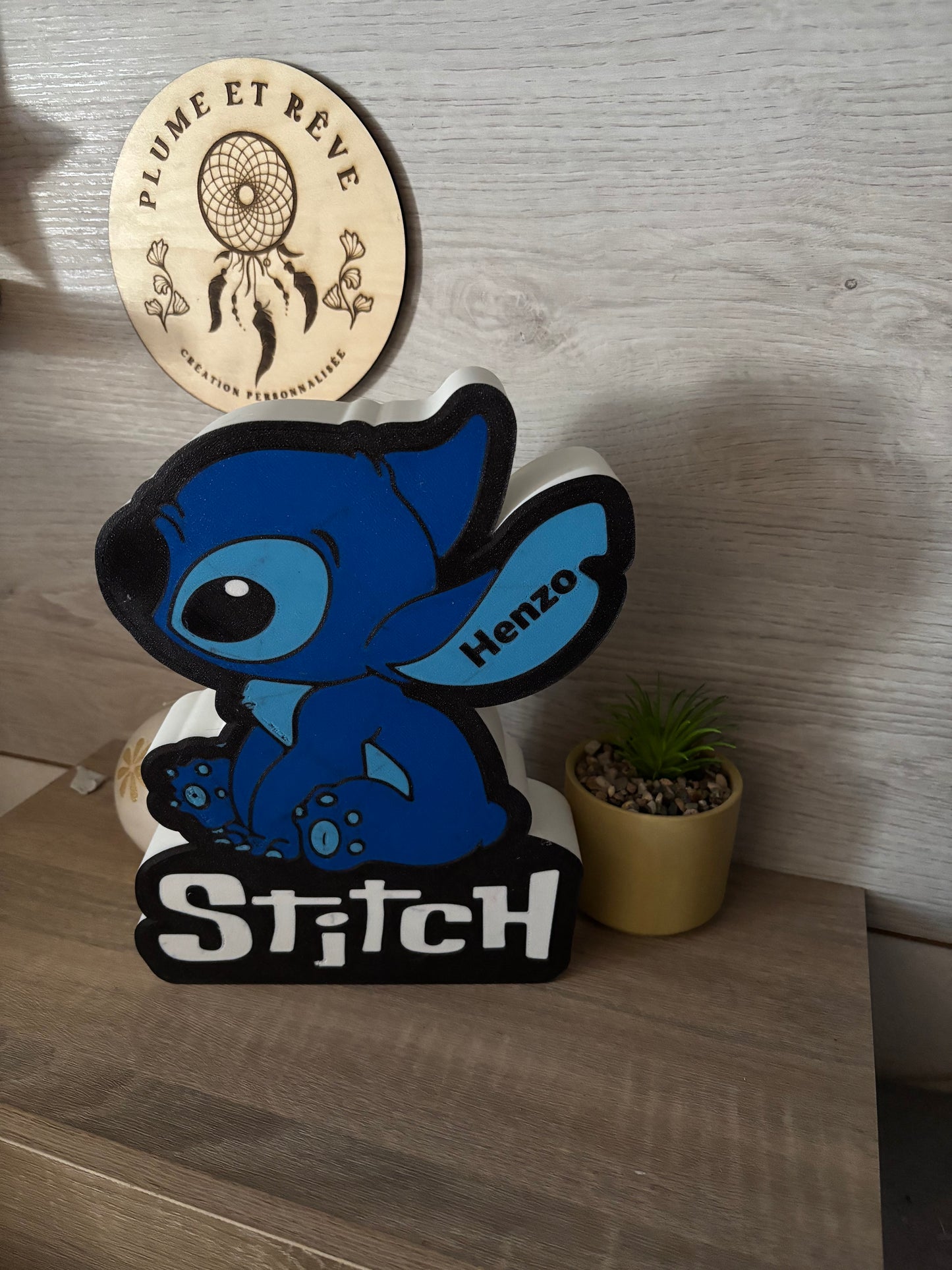 veilleuse stitch avec prénom